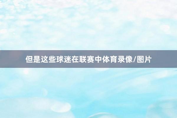 但是这些球迷在联赛中体育录像/图片