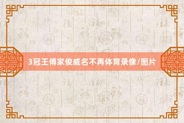 3冠王傅家俊威名不再体育录像/图片