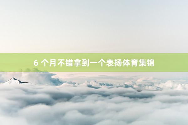 6 个月不错拿到一个表扬体育集锦