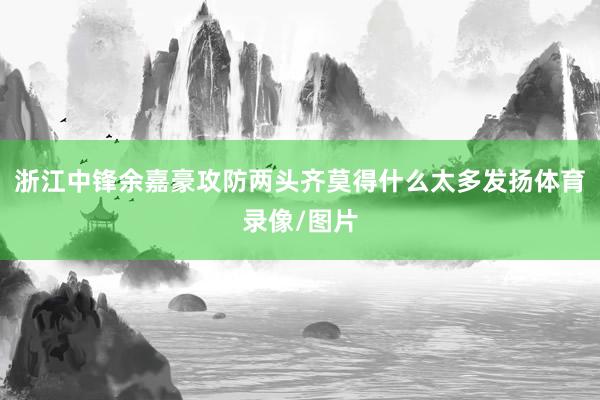 浙江中锋余嘉豪攻防两头齐莫得什么太多发扬体育录像/图片