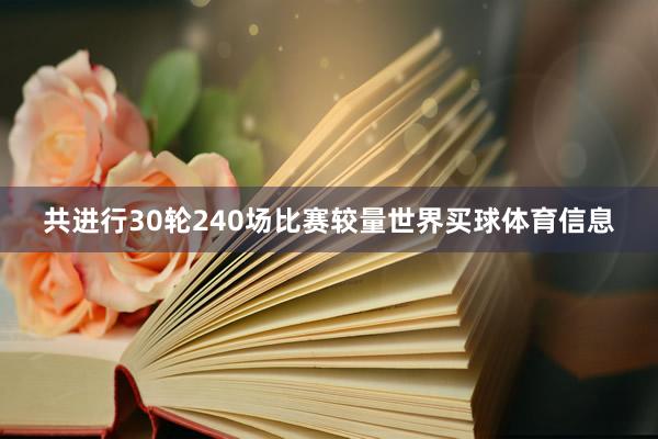 共进行30轮240场比赛较量世界买球体育信息