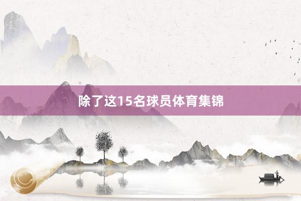 除了这15名球员体育集锦