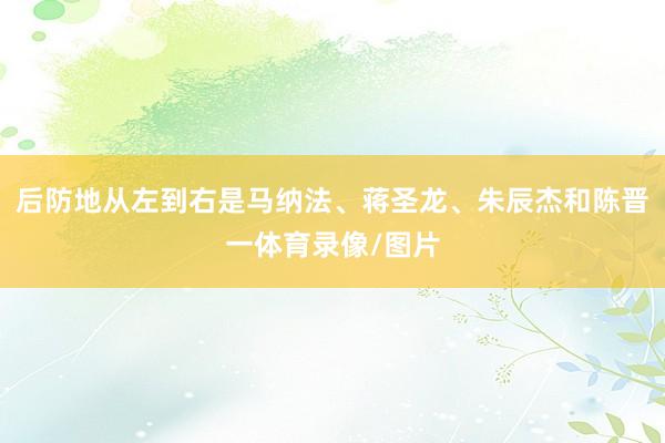 后防地从左到右是马纳法、蒋圣龙、朱辰杰和陈晋一体育录像/图片