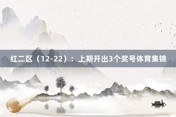 红二区（12-22）：上期开出3个奖号体育集锦