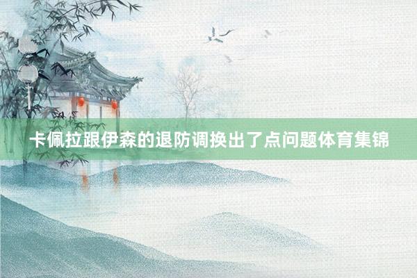 卡佩拉跟伊森的退防调换出了点问题体育集锦