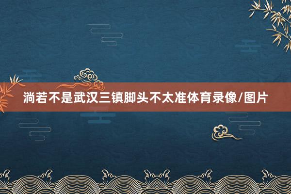 淌若不是武汉三镇脚头不太准体育录像/图片